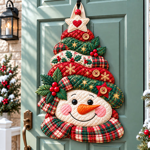 Snowman Merry Moment Custom Shape Quilted Door Hanger GFTONPT1669