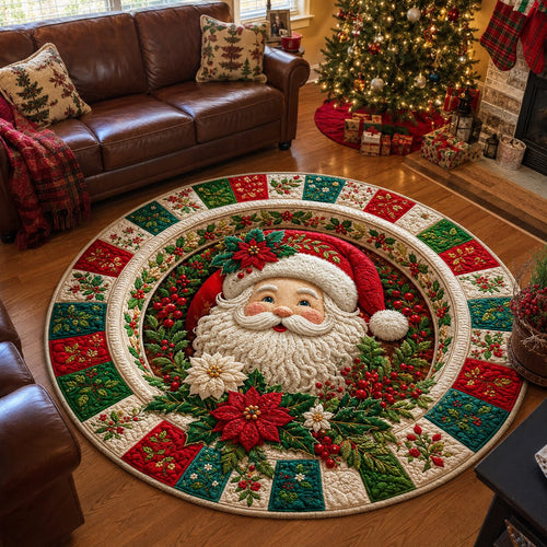 Santa Claus Journey Quilted Round Mat GFTONPT169