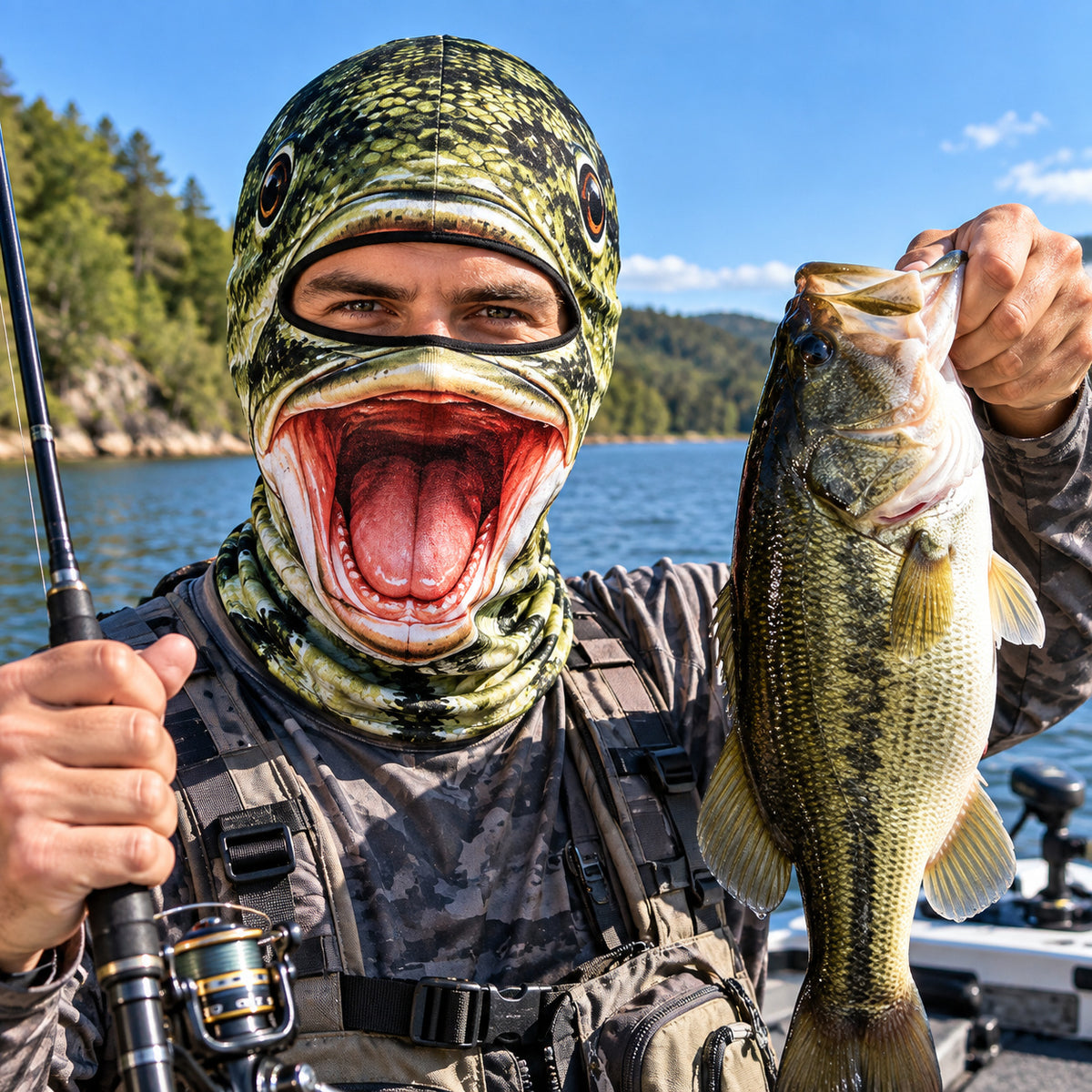Fishing Spirit Funny Face Mask GFTONPT1707