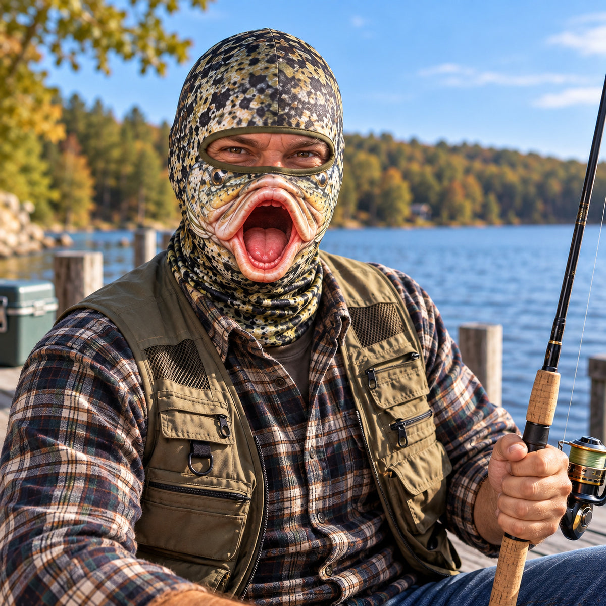 Fishing Spirit Funny Face Mask GFTONPT1707