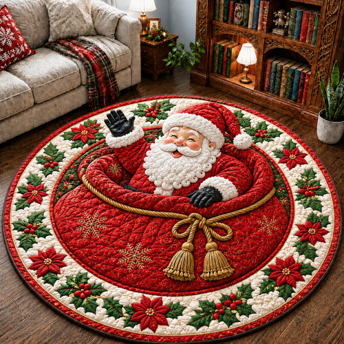 Santa Claus Magic Quilted Round Mat GFTONPT170