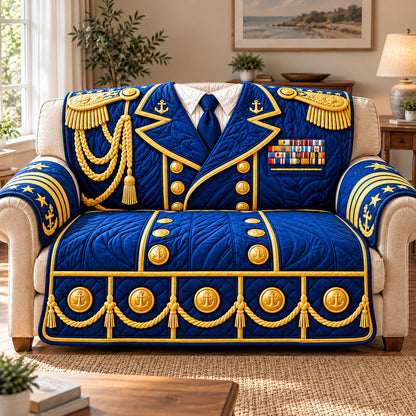 Navy Veteran Honor Quilted Sofa Cover GFTONPT1719