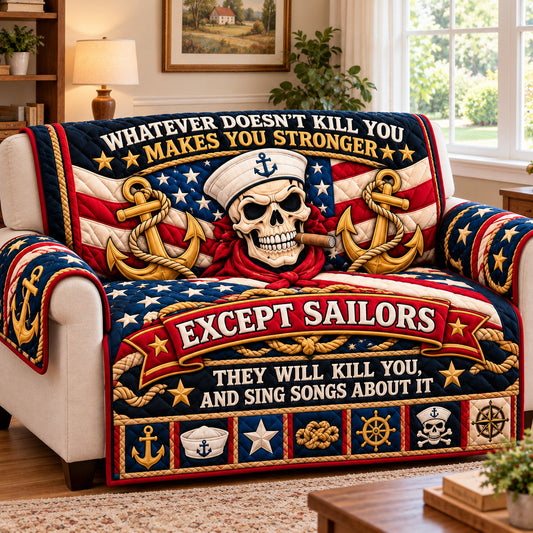 Navy Veteran Tribute Quilted Sofa Cover GFTONPT1723