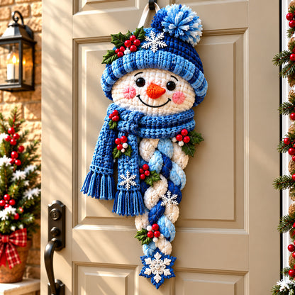 Snowman Cozy Christmas Custom Shape Quilted Door Hanger GFTONPT1728