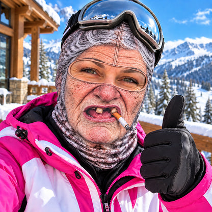 Skiing Spirit Funny Face Mask GFTONPT1758