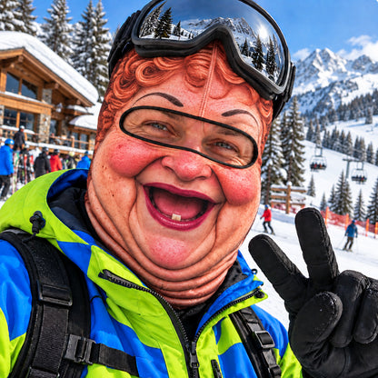 Skiing Spirit Funny Face Mask GFTONPT1758