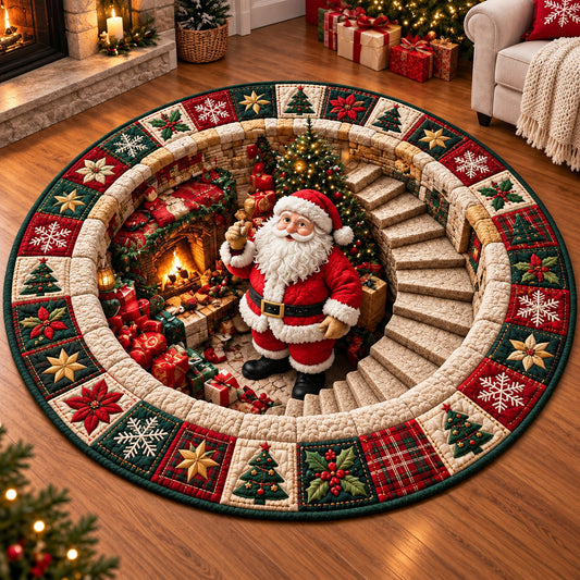 Magic Santa Claus Quilted Round Mat GFTONPT1738