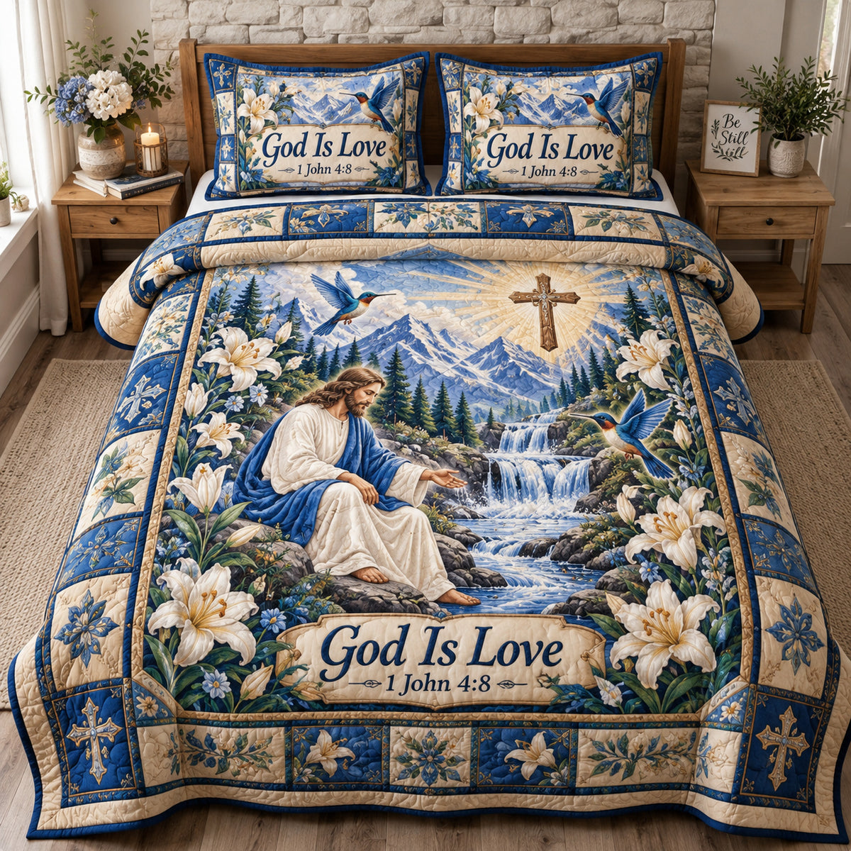 Christian Faith Hopes 3-Piece Quilted Bedding Set GFTONPT1767