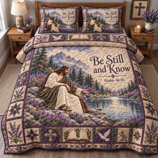 Christian Faith Devotion 3-Piece Quilted Bedding Set GFTONPT1768