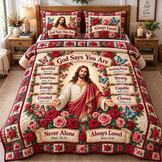 Christian Faith Miracles 3-Piece Quilted Bedding Set GFTONPT1770