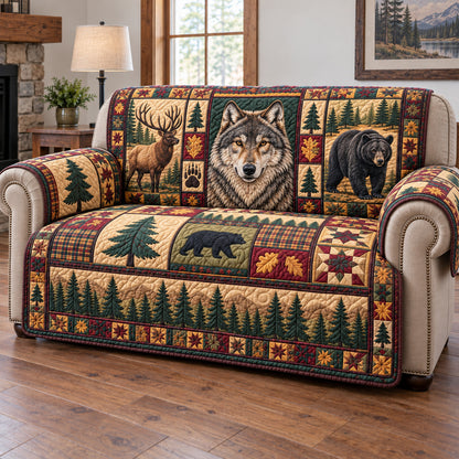 Rustic Woodland Haven Quilted Sofa Cover GFTONPT1780