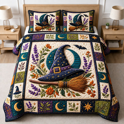 Mystic Witch 3-Piece Quilted Bedding Set GFTONPT181