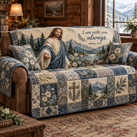 God Divine Grace Quilted Sofa Cover GFTONPT1816