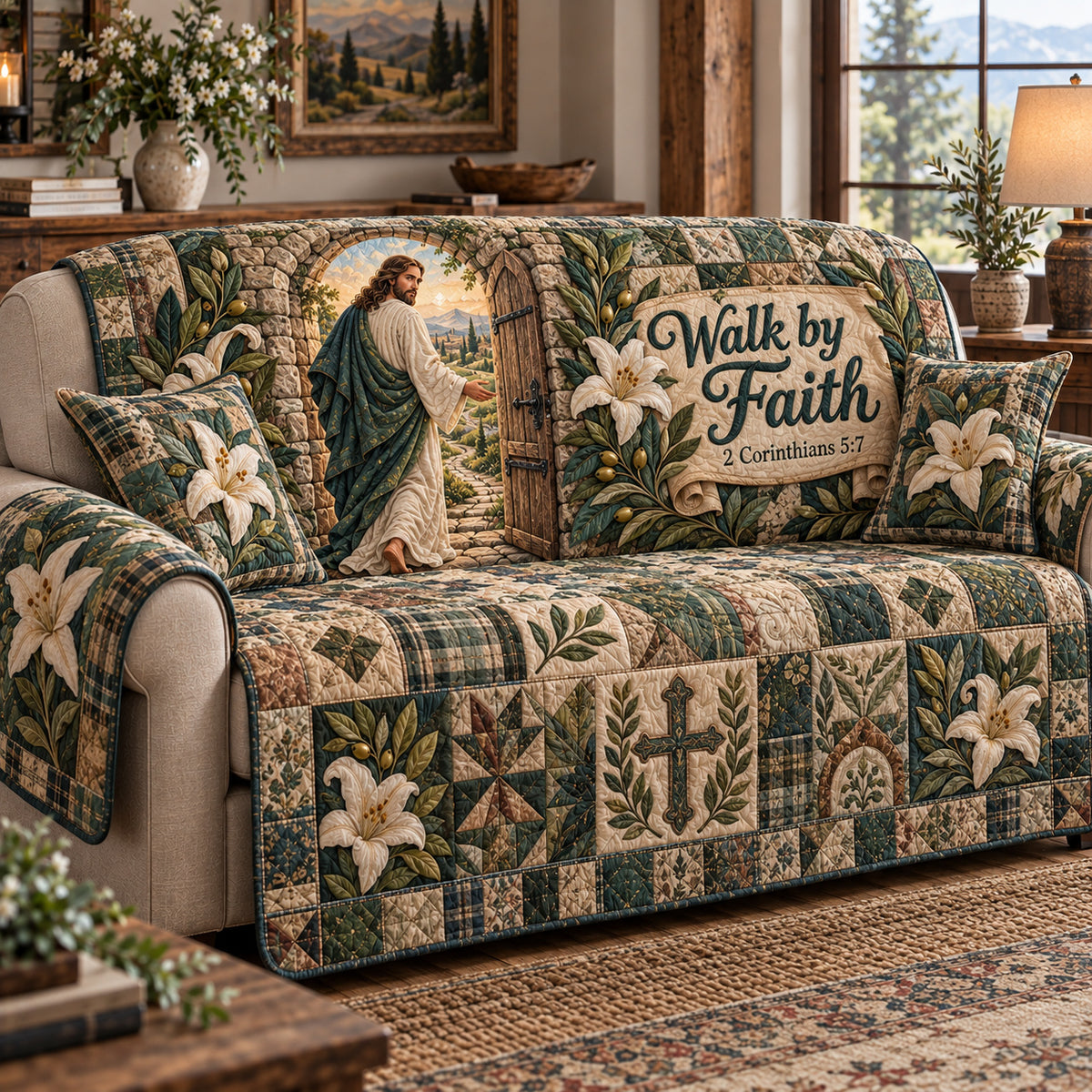 God Endless Mercy Quilted Sofa Cover GFTONPT1820