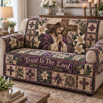 God Faithful Presence Quilted Sofa Cover GFTONPT1821