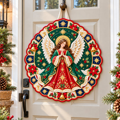 Angel Blessed Moments Custom Shape Quilted Door Hanger GFTONPT1830