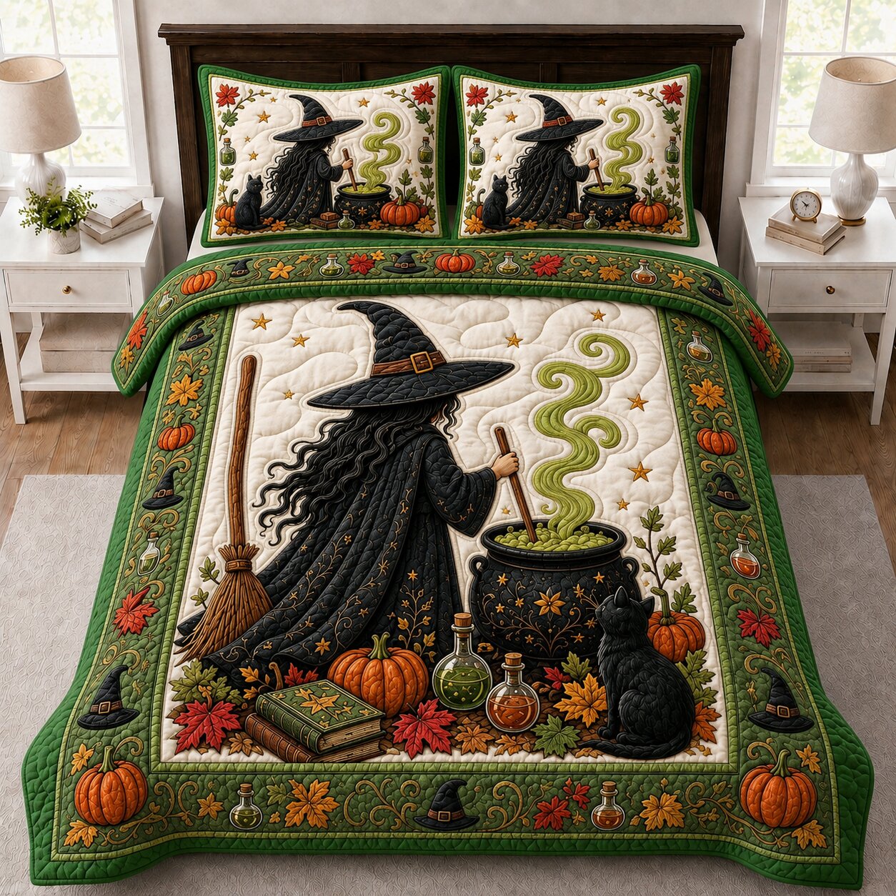 Witch Whispers 3-Piece Quilted Bedding Set GFTONPT184