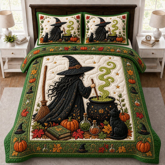 Witch Whispers 3-Piece Quilted Bedding Set GFTONPT184
