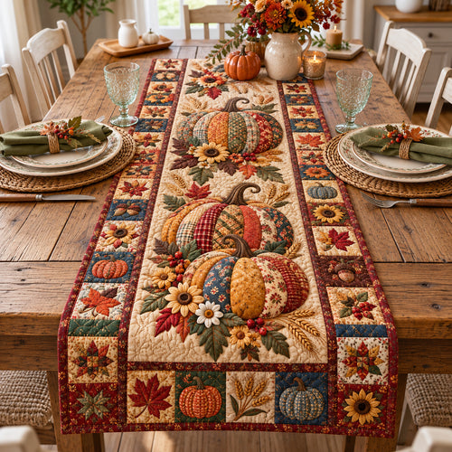 Pumpkin Harvest Magic Quilted Table Runner GFTONPT1843