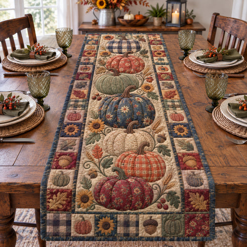 Pumpkin Vintage Whimsy Quilted Table Runner GFTONPT1848