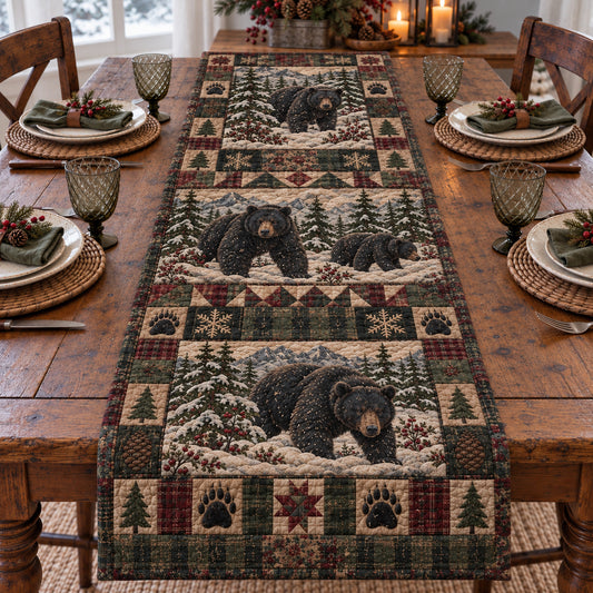 Bear Forest Guardian Quilted Table Runner GFTONPT1874