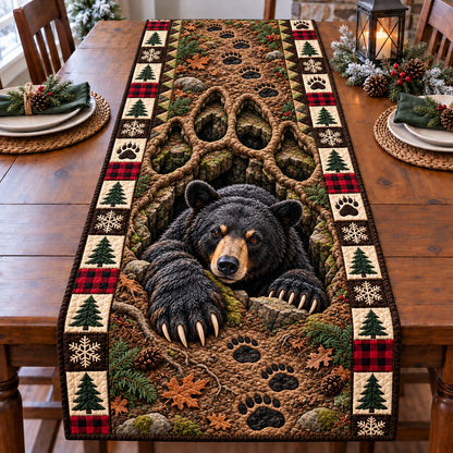 Bear Nature Harmony Quilted Table Runner GFTONPT1878