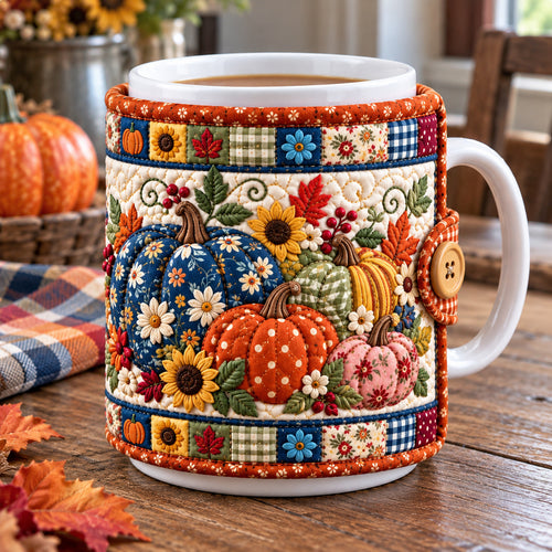 Pumpkin Autumn Bliss Quilted Mug Cozy GFTONPT1879