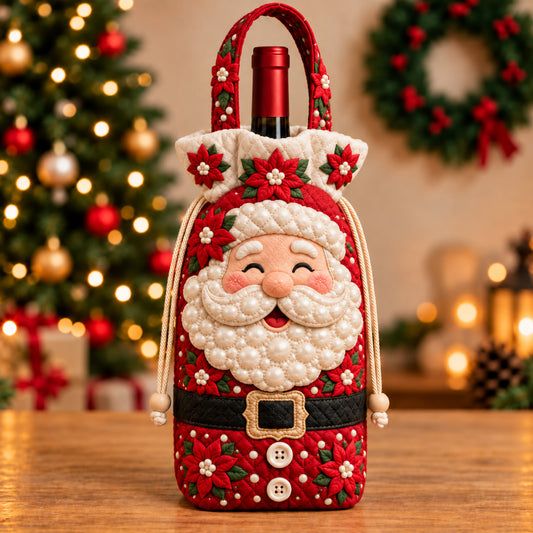 Santa Claus Gifting Quilted Bottle Carrier Bag GFTONPT1891