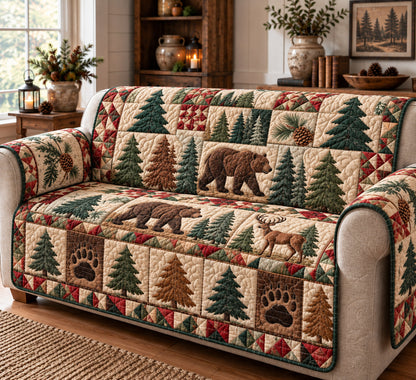 Rustic Forest Wilderness Quilted Sofa Cover GFTONPT1916