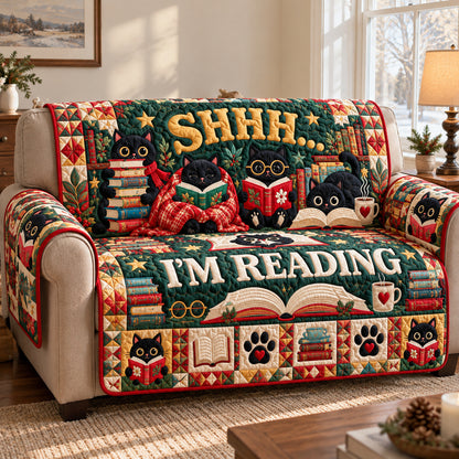 Cat Book Daydreams Quilted Sofa Cover GFTONPT1925