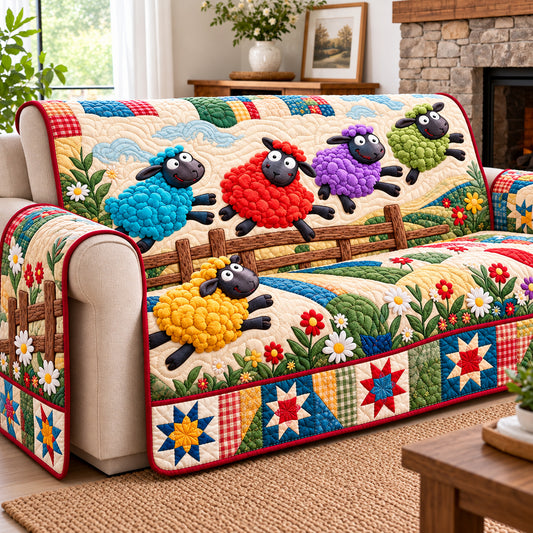 Funky Sheep Fiesta Quilted Sofa Cover GFTONPT1960