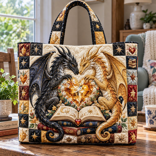 Dragon Book Legend Quilted Tote Bag GFTONPT1965