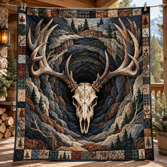Deer Skull Elegance Quilted Blanket GFTONPT1980