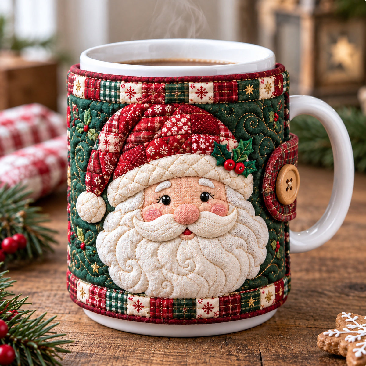 Santa Claus Northbound Quilted Mug Cozy GFTONPT1987