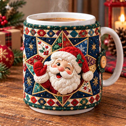Santa Claus Snowfall Quilted Mug Cozy GFTONPT1992