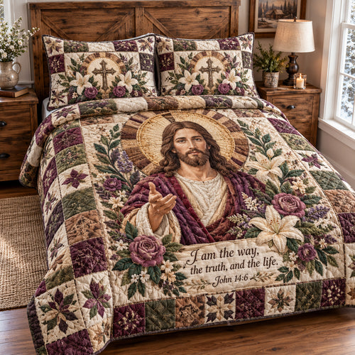 God Glory 3-Piece Quilted Bedding Set GFTONPT2042