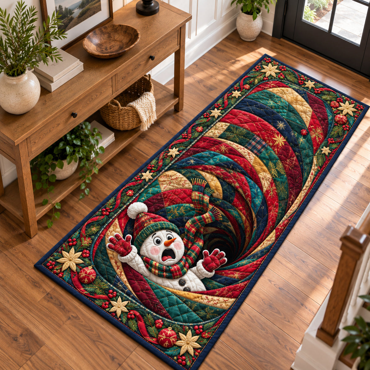 Snowman Fantasy Runner Rug GFTONPT2068