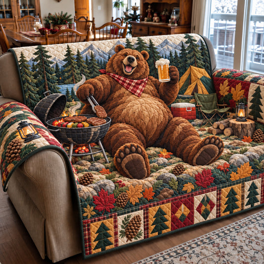 Bear Mountain Comfort Quilted Sofa Cover GFTONPT2087