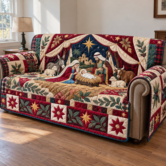 Nativity Heavenly Star Quilted Sofa Cover GFTONPT2089