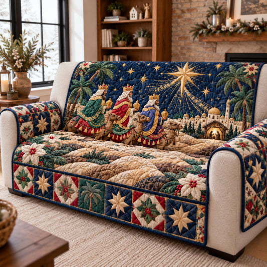 Nativity Three Kings Quilted Sofa Cover GFTONPT2092