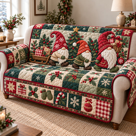 Christmas Gnomes Wonder Quilted Sofa Cover GFTONPT2118