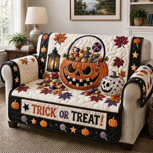 Autumn Pumpkin Quilted Sofa Cover GFTONPT215