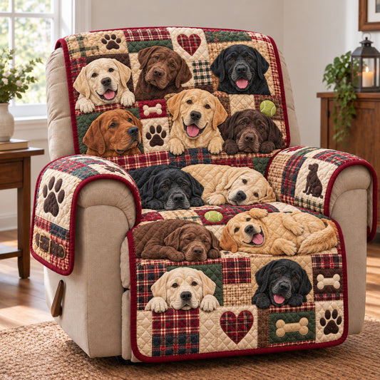 Labrador Retriever Dogs Quilted Sofa Cover GFTONPT2157