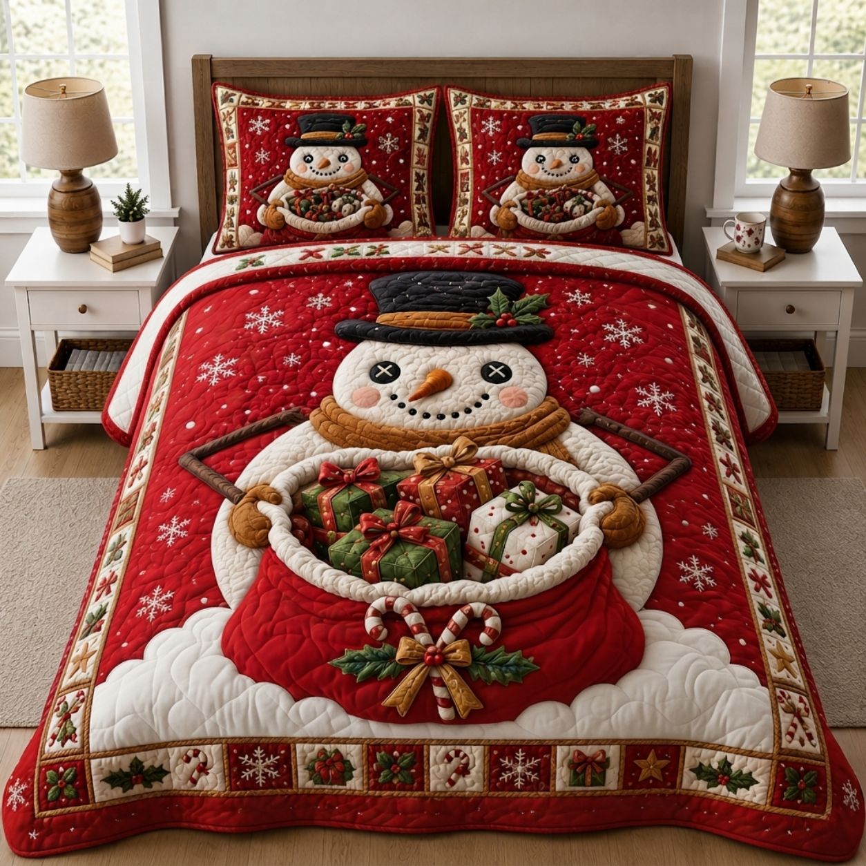 Frosty Night 3-Piece Quilted Bedding Set GFTONPT218