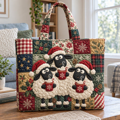 Sheep Christmas Quilted Tote Bag GFTONPT2184