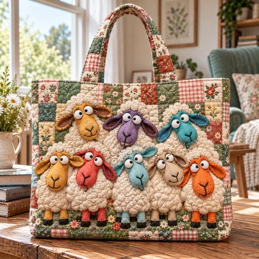 Funky Sheep Quilted Tote Bag GFTONPT2186