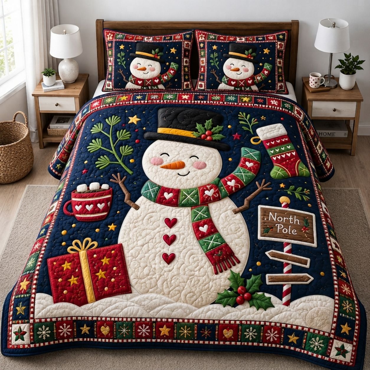 Winter Magic 3-Piece Quilted Bedding Set GFTONPT219