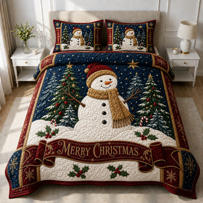 Frosty Wishes 3-Piece Quilted Bedding Set GFTONPT220