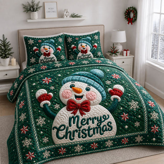 Snowy Cheer 3-Piece Quilted Bedding Set GFTONPT221