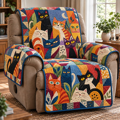 Cat Vintage Quilted Sofa Cover GFTONPT2216